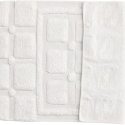 Kylpyhuoneen matto Venture Home Putte, 60x90cm, valkoinen