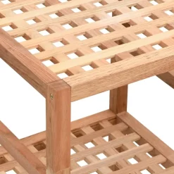 Kylpyhuoneen hyllykkö 35,5x35,5x112,5 cm pähkinäpuu