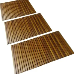 Kylpyhuoneen matot 3kpl 80x50cm akaasia