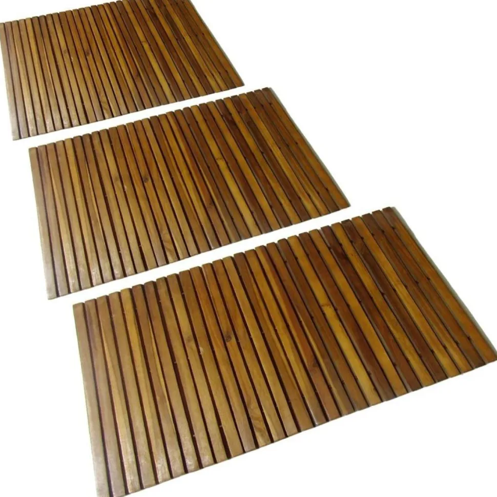 Kylpyhuoneen matot 3kpl 80x50cm akaasia