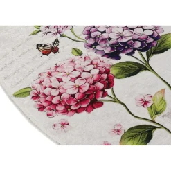 Kylpyhuoneen matto Linento Ortanca 60x90cm pinkki/violetti