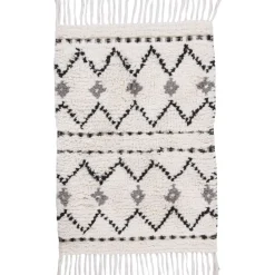Kylpyhuoneen matto Tom Tailor Ethno Bath ZigZag valkoinen/harmaa eri kokoja