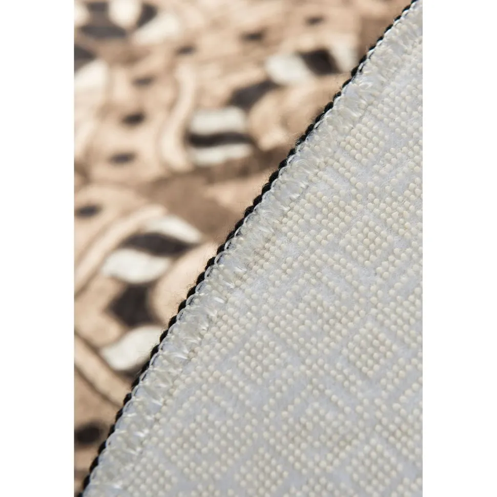Kylpyhuonematto Linento Mandal, Ø100cm, beige