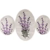 Kylpyhuonemattosetti Linento Lavender, 3kpl, valkoinen/liila
