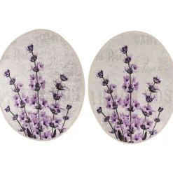 Kylpyhuonemattosetti Linento Lavender, 3kpl, valkoinen/liila