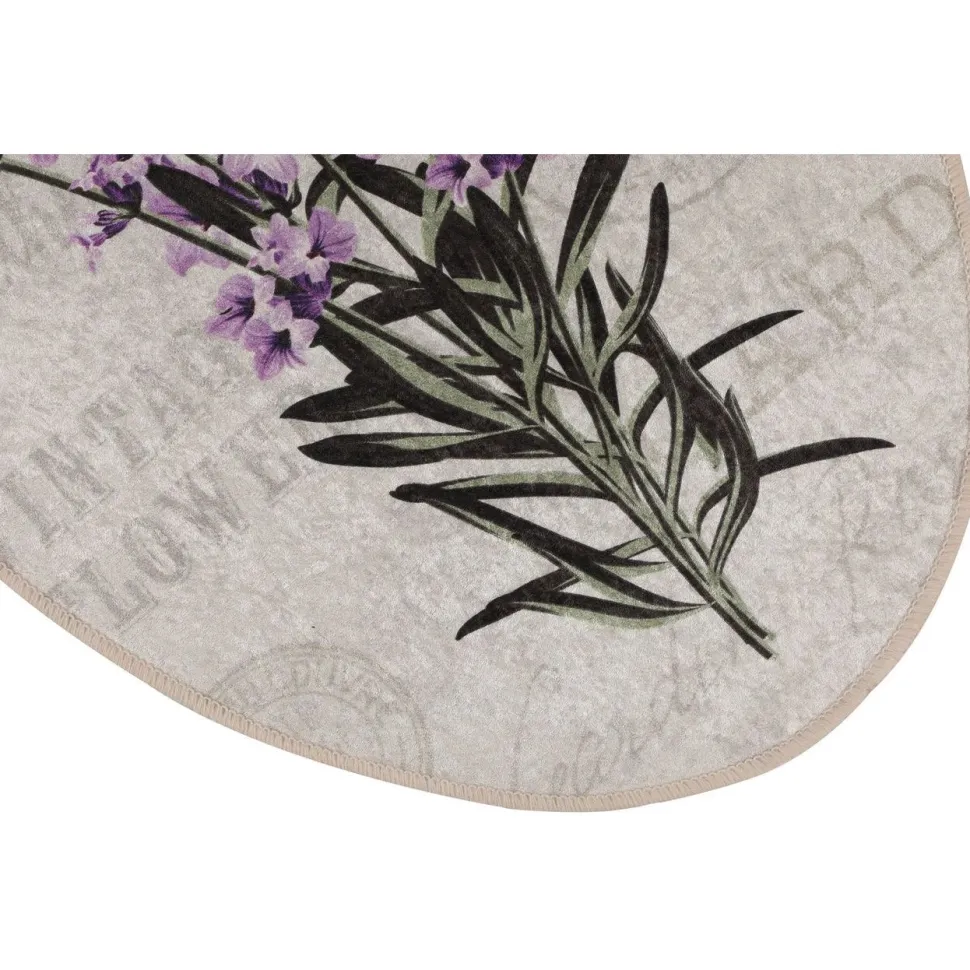 Kylpyhuonemattosetti Linento Lavender, 3kpl, valkoinen/liila