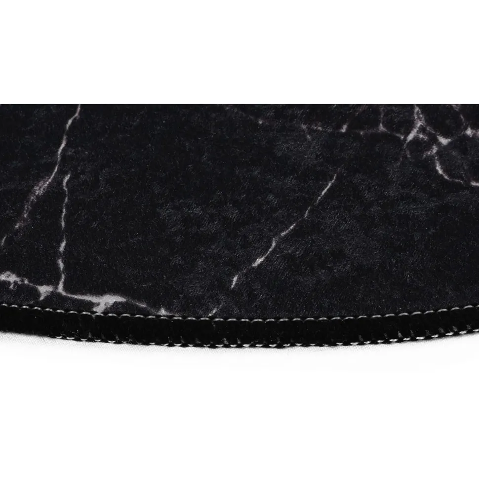 Kylpyhuonemattosetti Linento Marble Oval, 2kpl, musta