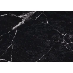 Kylpyhuonemattosetti Linento Marble Oval, 2kpl, musta