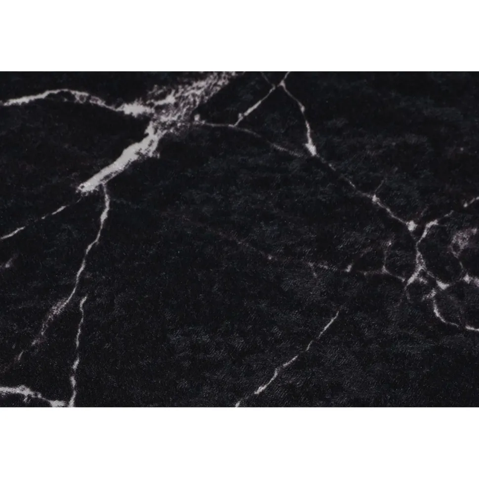 Kylpyhuonemattosetti Linento Marble Oval, 3kpl, musta