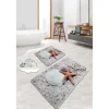 Kylpyhuonemattosetti Linento Starfish, 2kpl, beige