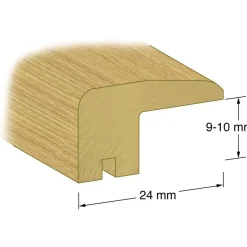 Kynnyslista Lundbergs Natur 24x1000mm, 14-15mm, tammi lakattu