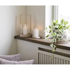 Kynttilälyhty House Noridc Hurricane, 2kpl, beige