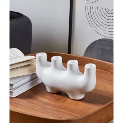 Kynttilänjalka Eglo Living Ambilobe, 21.8x7.5x11.5cm, valkoinen