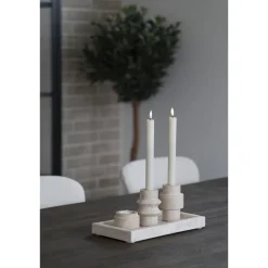 Kynttilänjalka House Nordic, ø7x10cm, aalto, travertiini