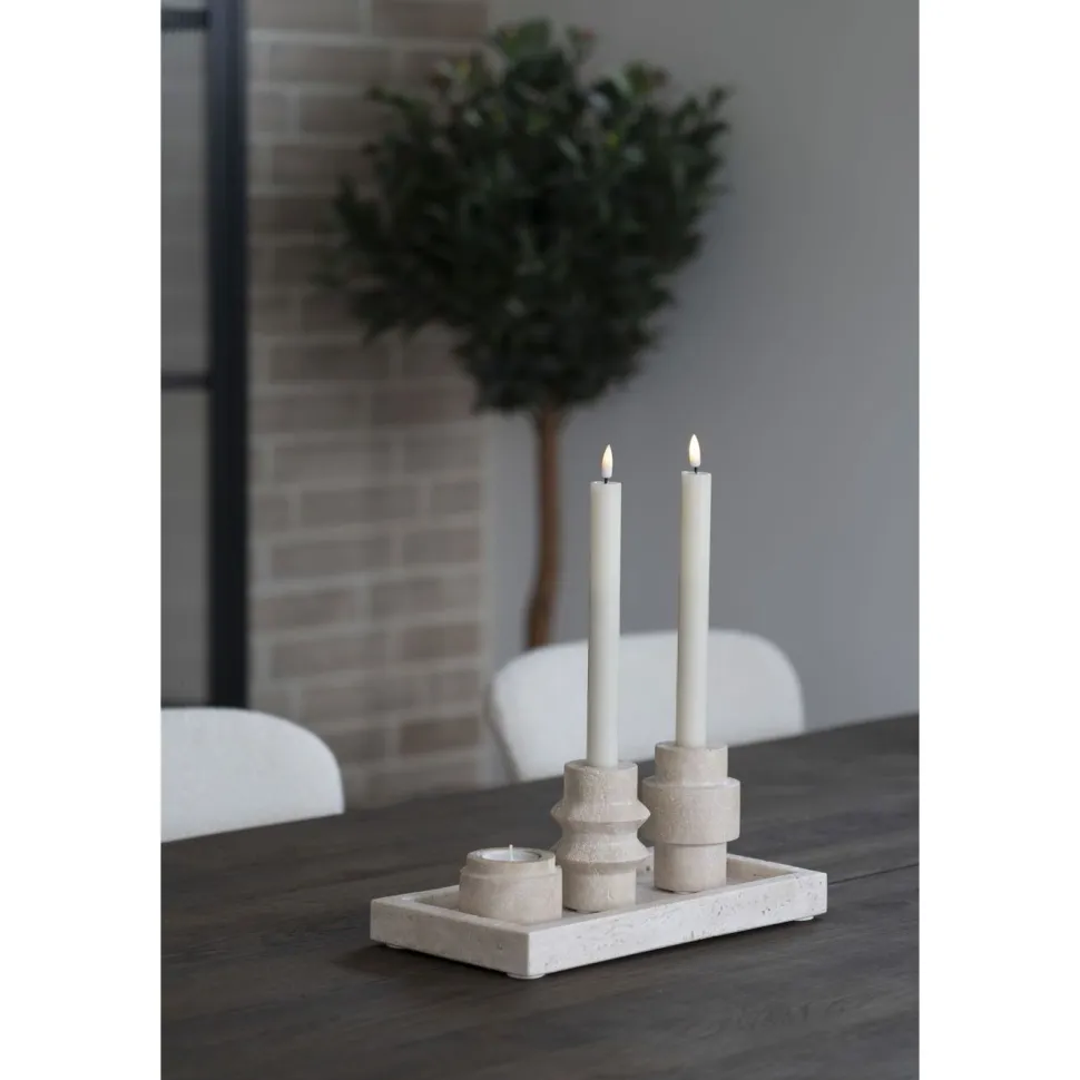Kynttilänjalka House Nordic, ø7x10cm, sylinteri, travertiini