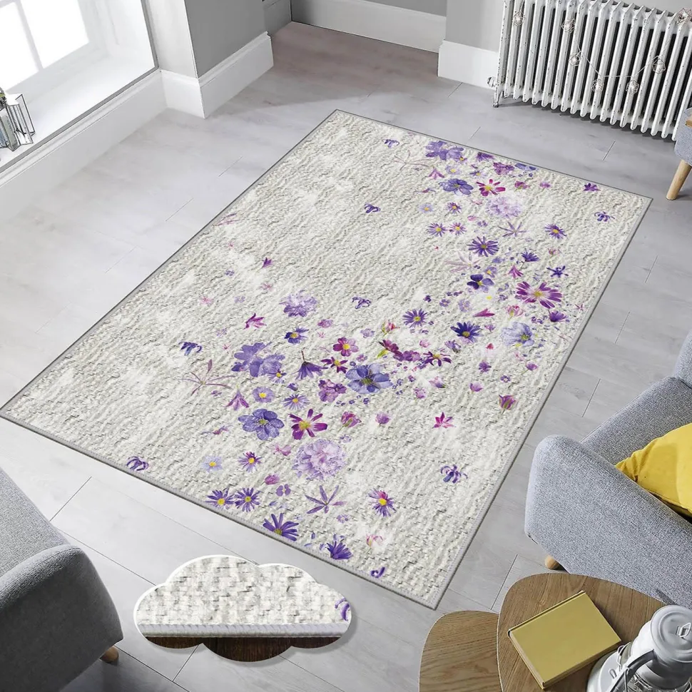 Käytävämatto Linento EEXFAB433, 80x120cm, violetti