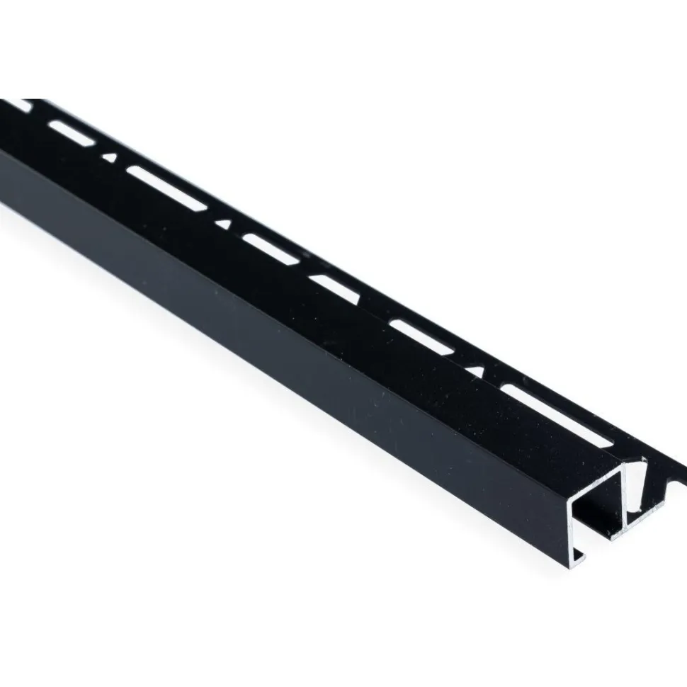 Laattalista Maler neliö H12x28x2500mm alumiini musta anodisoitu