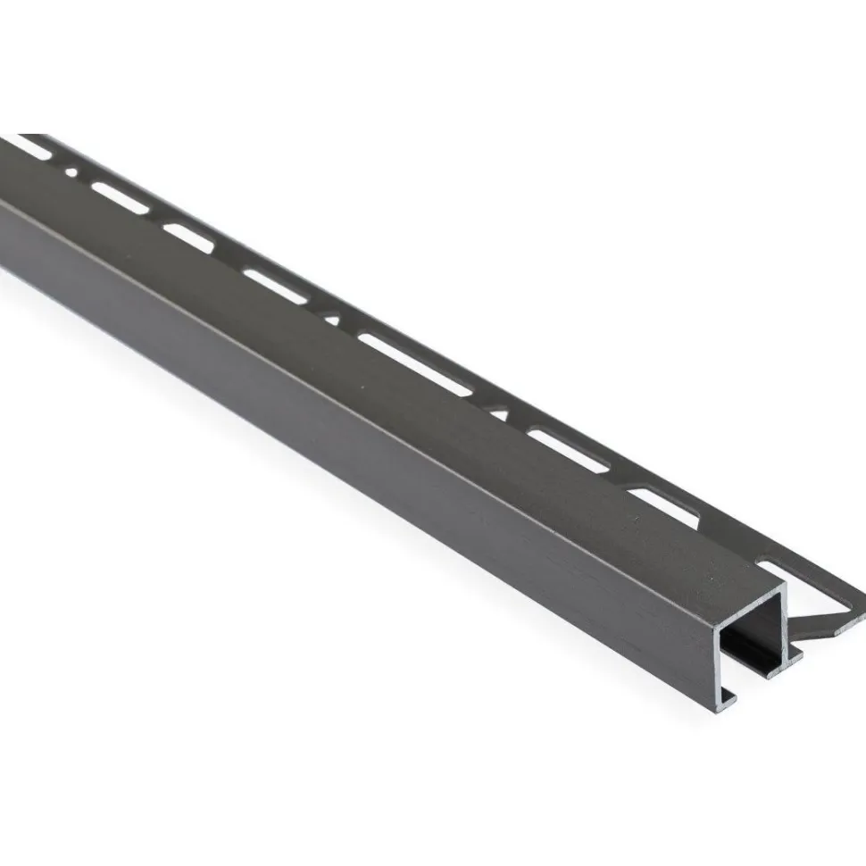 Laattalista Maler neliö H12x28x2500mm alumiini harjattu teräs