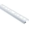 Laattalista Maler pyöreä H8x26x2500mm alumiini valkoinen maalattu