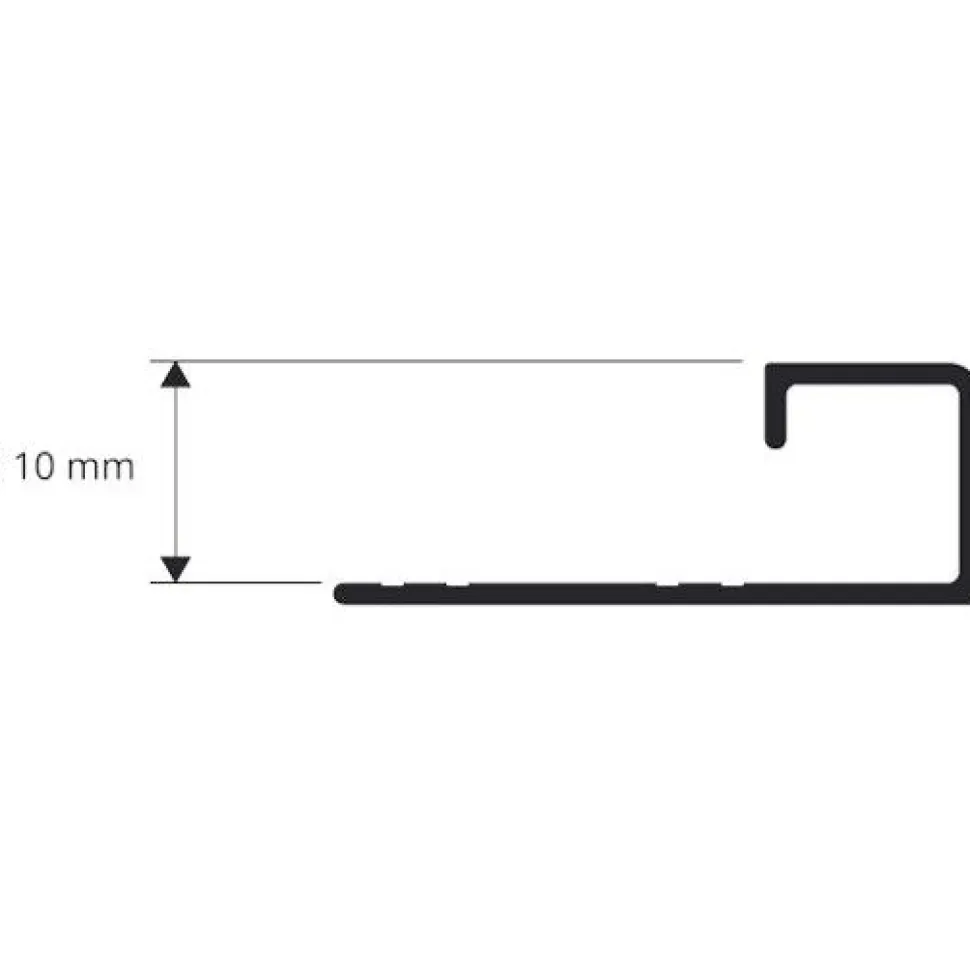 Laattalista Progress Profiles Projolly Square Stone Line alumiini 2,7 m 10 mm eri värejä