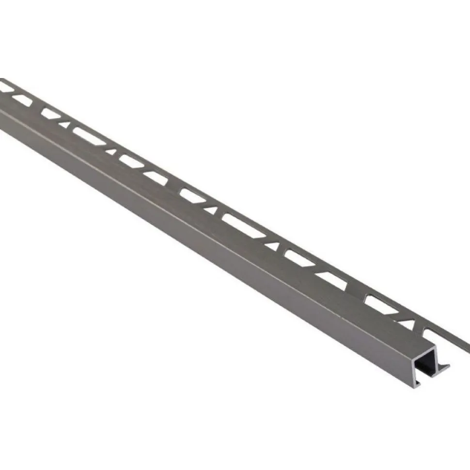 Laattalista Maler neliö H10x26x2500mm alumiini harjattu grafiitti