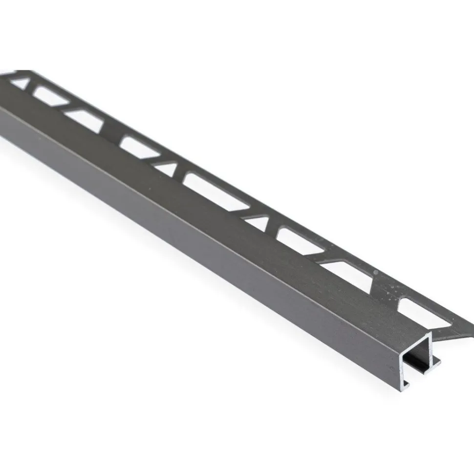 Laattalista Maler neliö H10x26x2500mm alumiini harjattu teräs