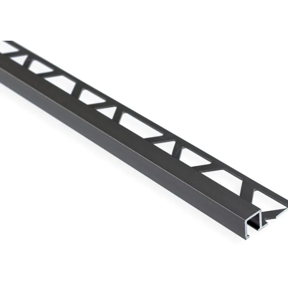 Laattalista Maler neliö H8x24x2500mm alumiini harjattu teräs