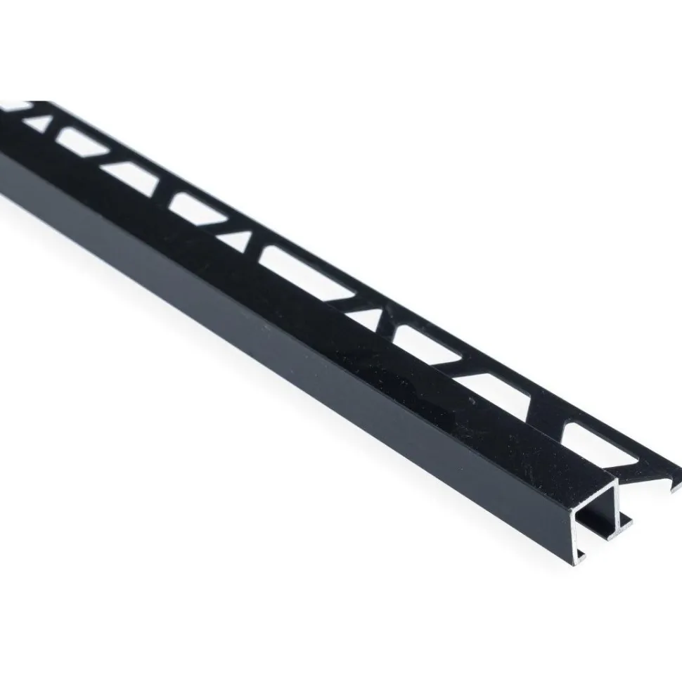 Laattalista Maler neliö H10x26x2500mm alumiini musta anodisoitu