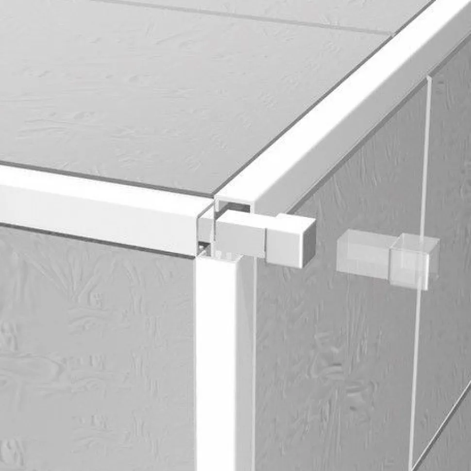 Laattalistan kulmapala Progress Profiles Projolly Square alumiini 10 mm eri värejä