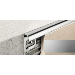 Laattalista Progress Profiles Projolly Quart 2,7m 8mm anodisoitu hopea