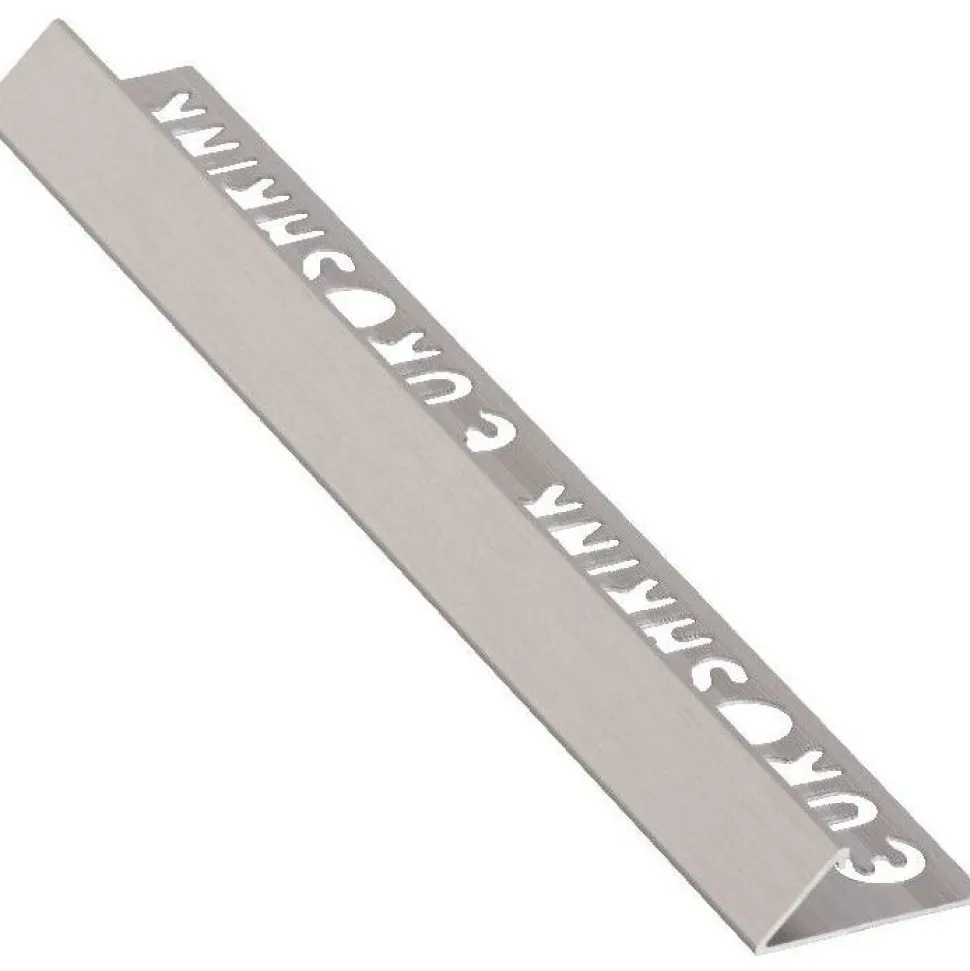 Laattalista/ulkokulma Euroshrink 45° alumiini 145a, 10mm x 2.5m, mattahopea
