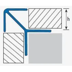 Laattalista/ulkokulma Euroshrink alumiini 200a, 11mm x 2.5m, pronssi