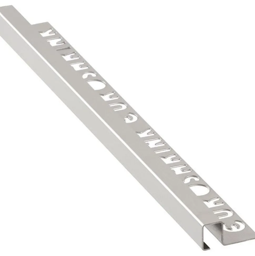 Laattalista/ulkokulma Euroshrink kantikas rst 212s, 4.5mm x 2.5m, harjattu teräs
