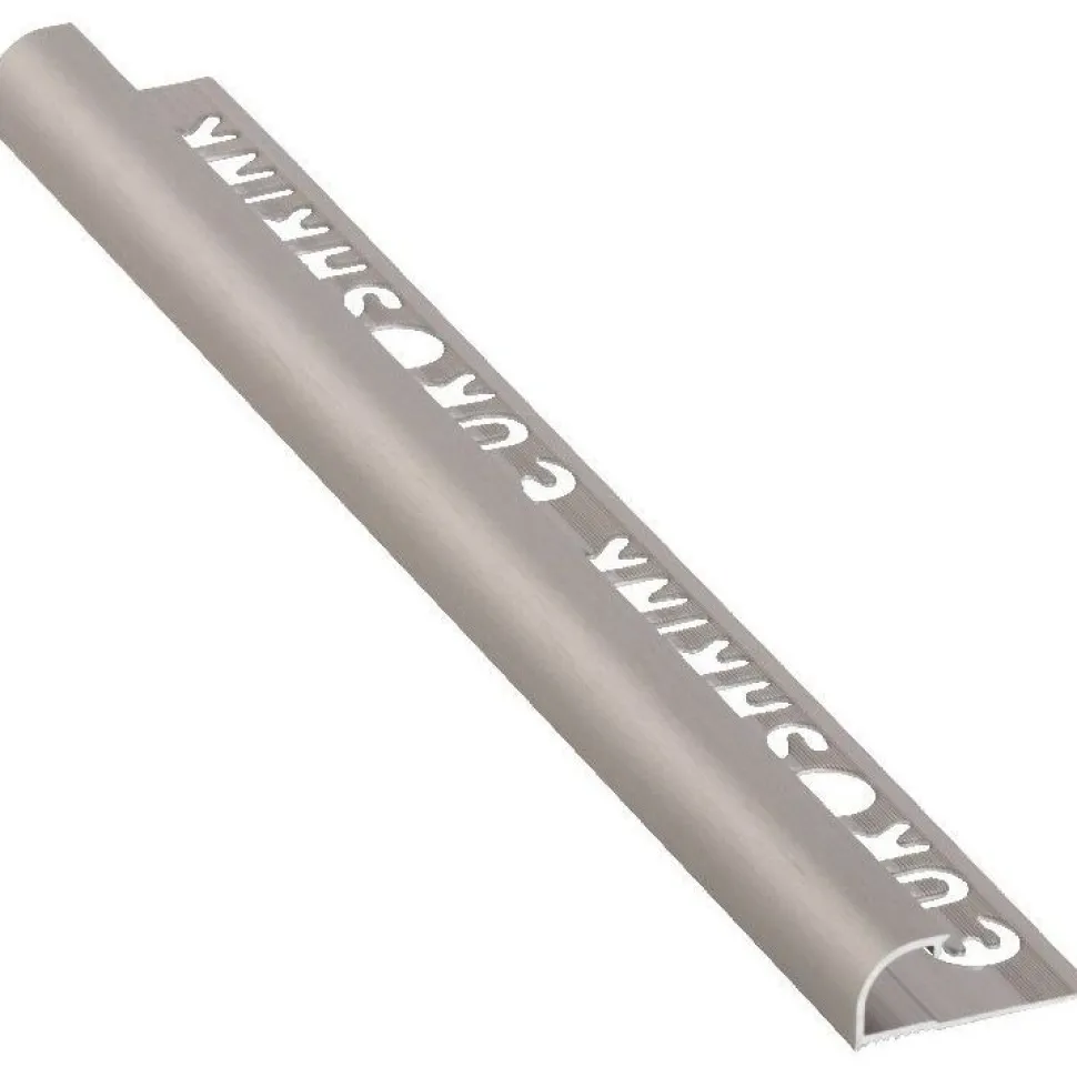 Laattalista/ulkokulma Euroshrink puolipyöreä alumiini 171a, 3mm x 2.5m, mattahopea