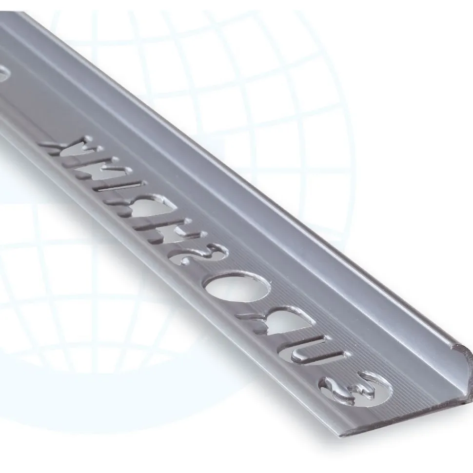 Laattalista/ulkokulma Euroshrink puolipyöreä pvc 171, 8mm x 2.55m, vaaleanharmaa