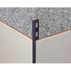 Laattalista/ulkokulma Euroshrink puolipyöreä pvc 171, 8mm x 2.55m, vaaleanharmaa