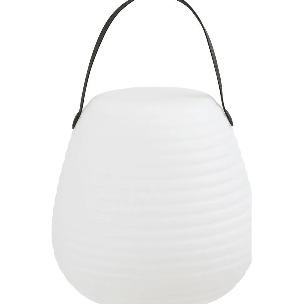 Ladattava LED-lyhty House Nordic Derry, ulkokäyttöön, ø21cm, RGB, IP44, 3.7V, 1500mAh, valkoinen
