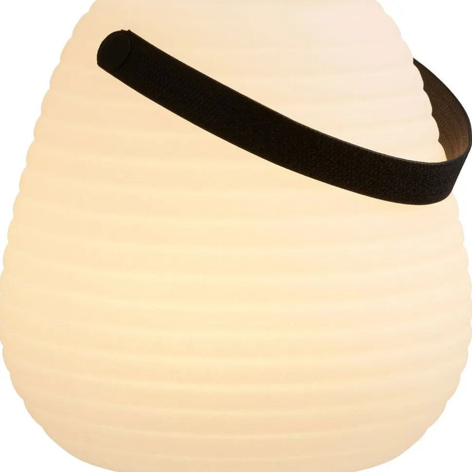 Ladattava LED-lyhty House Nordic Derry, ulkokäyttöön, ø21cm, RGB, IP44, 3.7V, 1500mAh, valkoinen