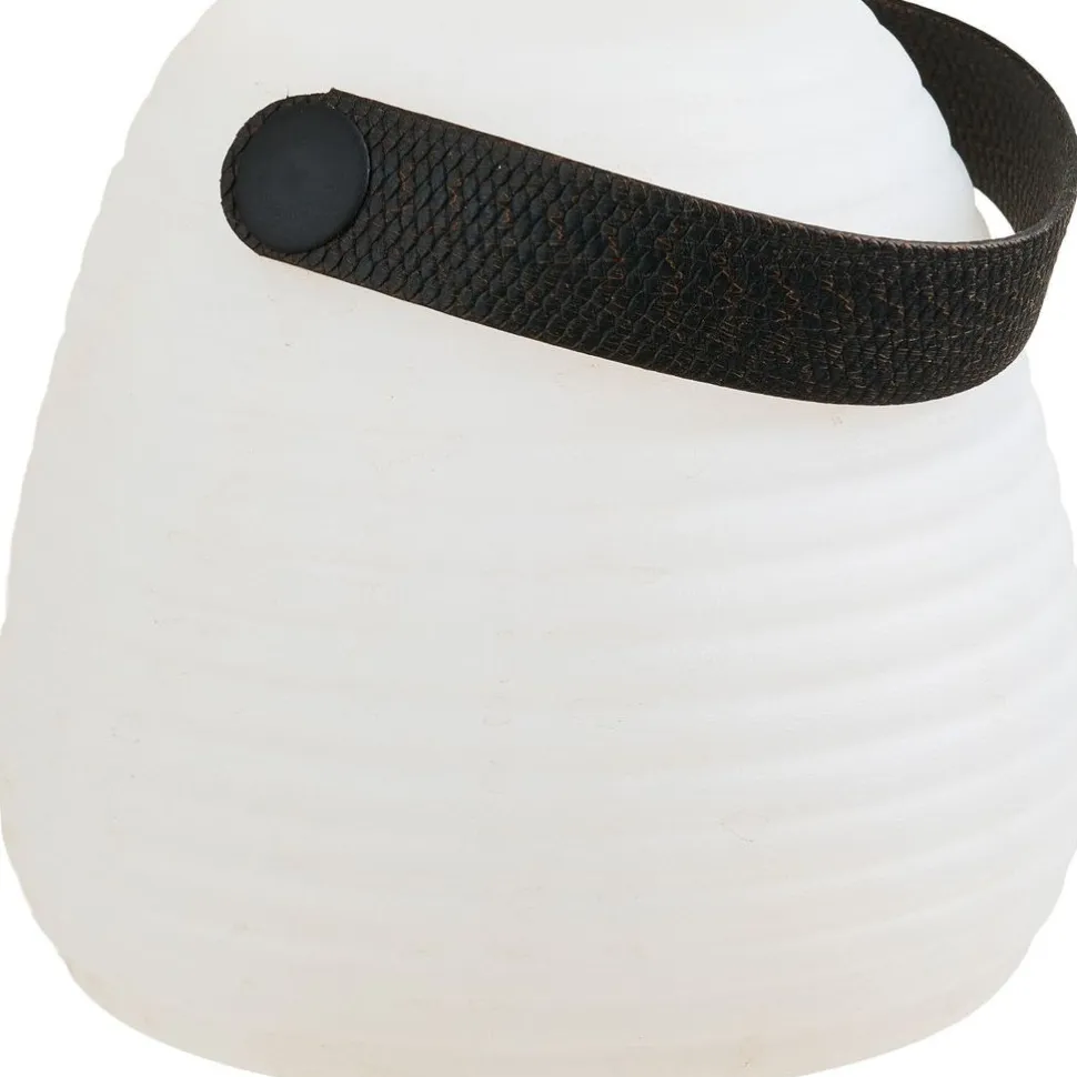 Ladattava LED-lyhty House Nordic Derry, ulkokäyttöön, ø13cm, RGB, IP44, 3.7V, 1500mAh, valkoinen