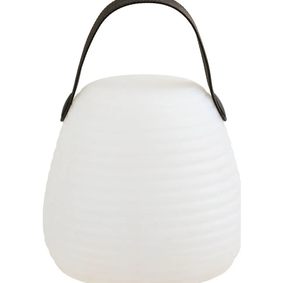 Ladattava LED-lyhty House Nordic Derry, ulkokäyttöön, ø13cm, RGB, IP44, 3.7V, 1500mAh, valkoinen