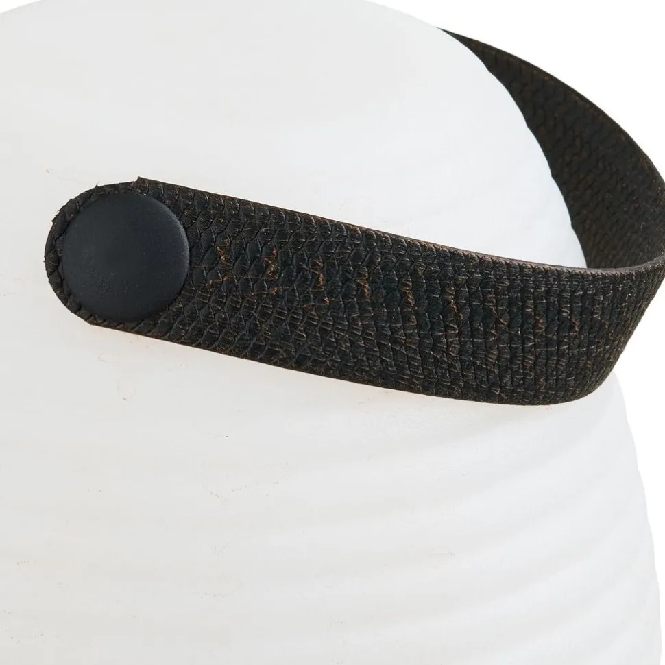 Ladattava LED-lyhty House Nordic Derry, ulkokäyttöön, ø13cm, RGB, IP44, 3.7V, 1500mAh, valkoinen