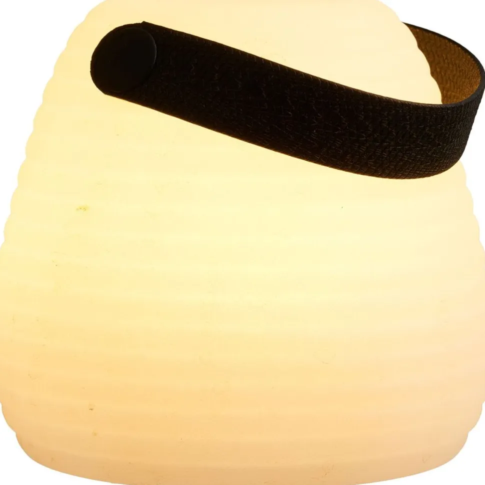 Ladattava LED-lyhty House Nordic Derry, ulkokäyttöön, ø13cm, RGB, IP44, 3.7V, 1500mAh, valkoinen