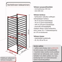 Lankakori 35 Elfa Classic 327x527x185 mm valkoinen