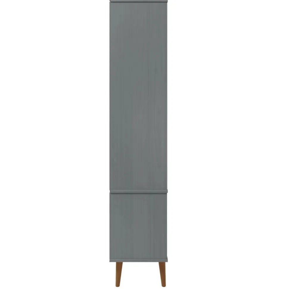 Lasikaappi Molde 90x35x175 cm mänty valkoinen