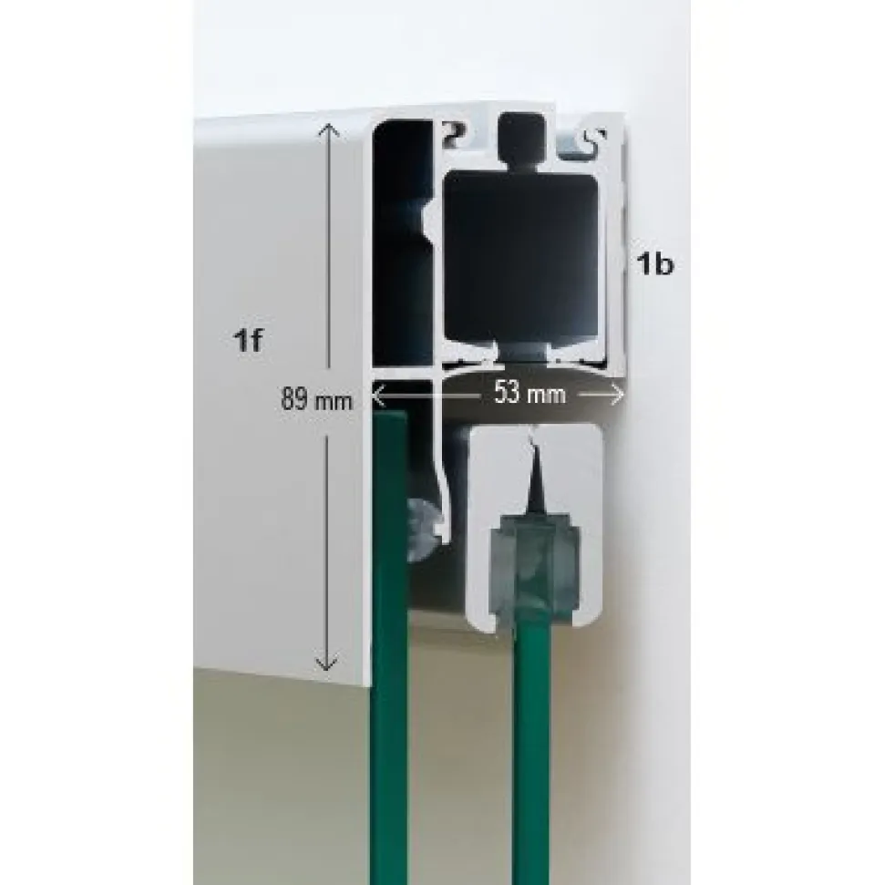 Lasiliukuovi seinän päälle Stella M7-M10 etsattu eri kokoja