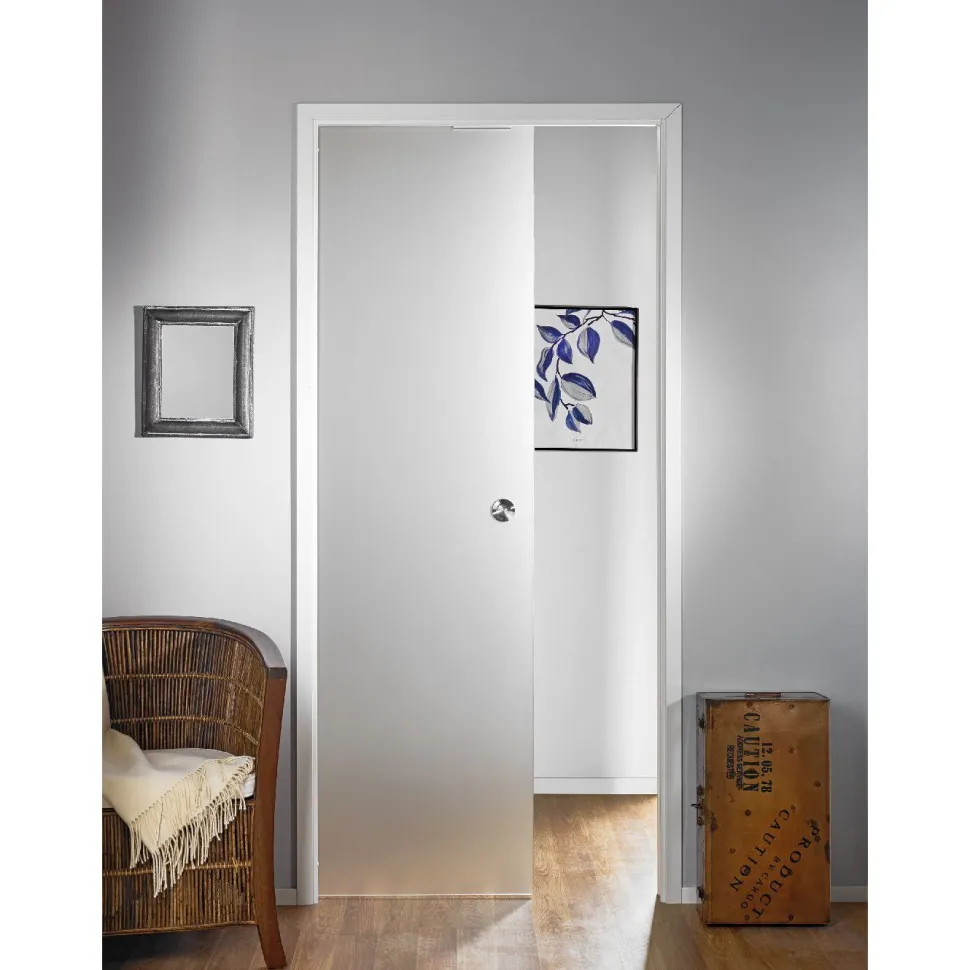 Lasiliukuovi seinän sisään Stella Pocket Door M10 hidastimella 1025x2040mm