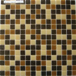 Lasimosaiikki Gils Caramel 32,7 x 32,7 seinä-/lattialaatta
