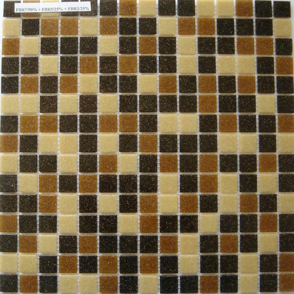 Lasimosaiikki Gils Caramel 32,7 x 32,7 seinä-/lattialaatta