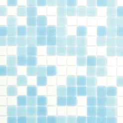 Lasimosaiikki Gils Mix 32,7 x 32,7 seinä-/lattialaatta vaaleansininen
