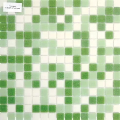 Lasimosaiikki Gils Mix 32,7 x 32,7 seinä-/lattialaatta vihreä